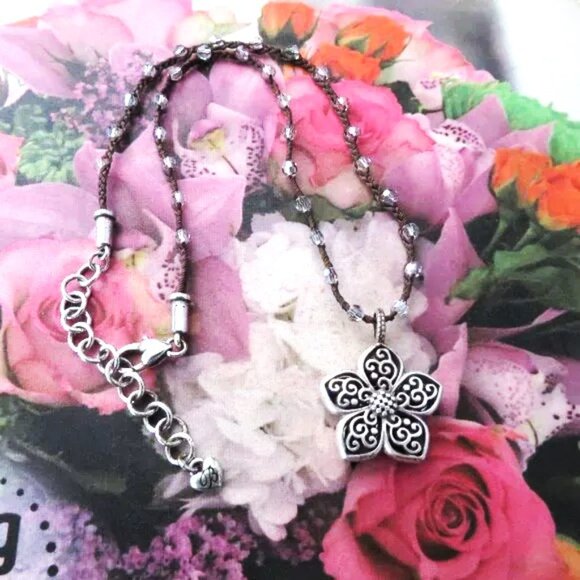 ❤️Amazing BRIGHTON Reversable Beaded Necklace + Heart Storage Tin - Picture 1 of 12